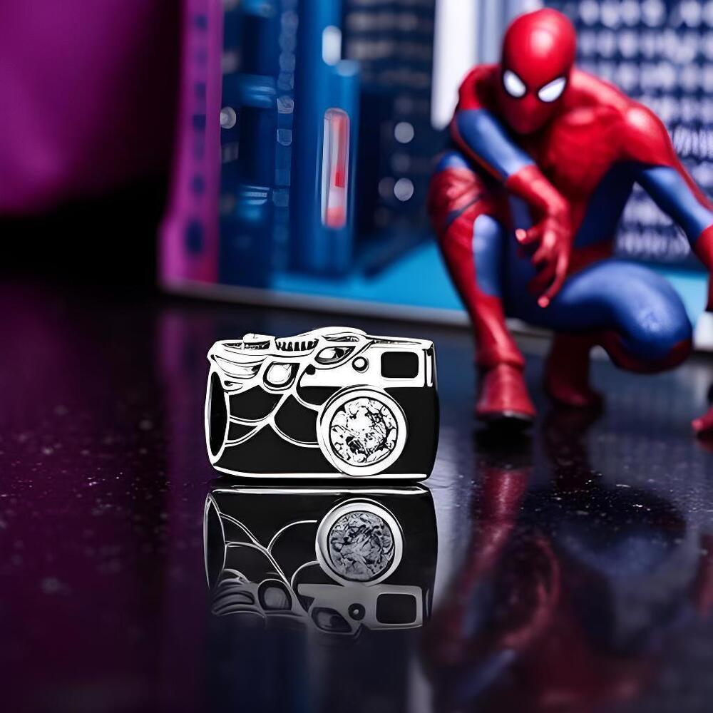 Pandora Style MArvel Spider Man Camera Selfie Charm